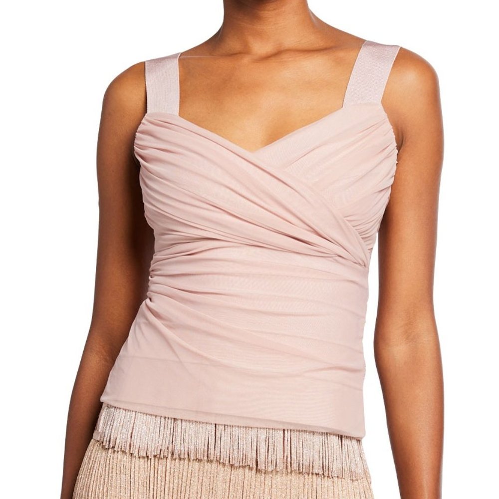 NWT Herve Leger Pink Sheer Top